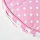 image 4 of Homescapes Pink Polka Dots & Stripes Round Floor Cushion