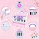image 3 of 40-Key Folding Piano Keyboard Toy – Portable Electronic Music Toy with Lights & Sound (Pink)