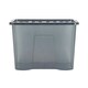 image 3 of Wham Crystal 5 x 80L Stackable Plastic Storage Boxes with Lids Black