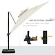 image 4 of Outsunny 360° Cantilever Parasol Roma Umbrella w/ Base Weights, Beige