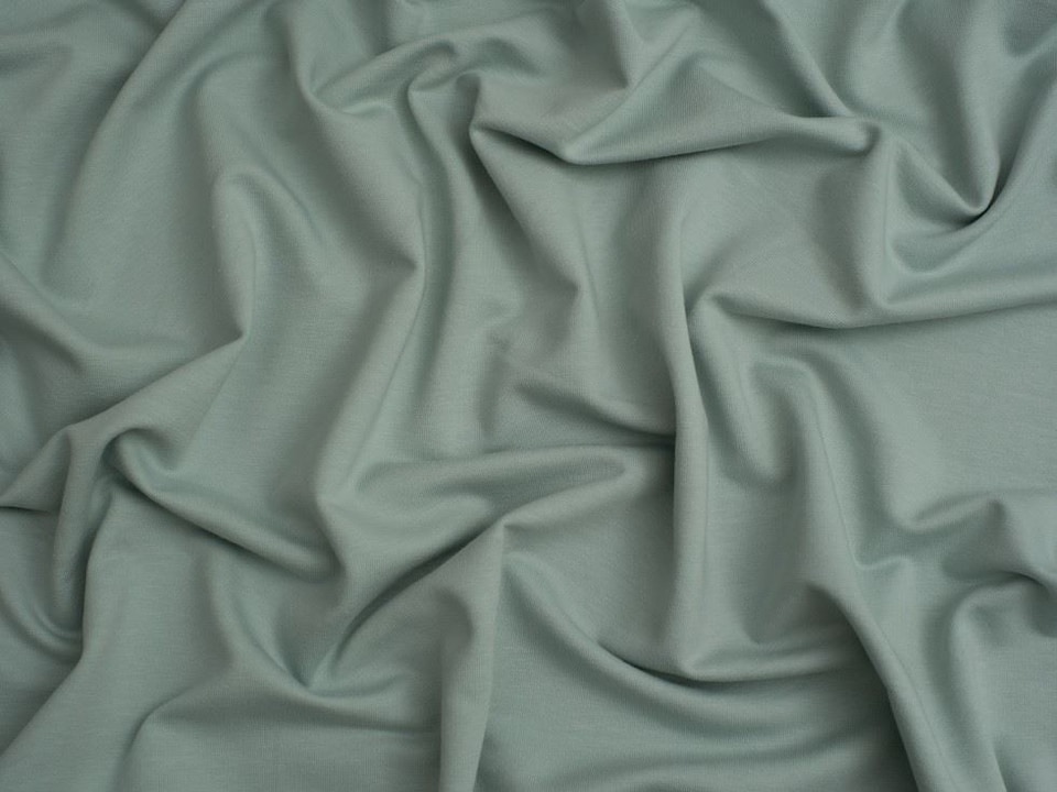 Minerva Core Range Green Light Loop Back French Terry Stretch Knit Fabric for Dressmaking, 150cm / 59" Wide - per metre
