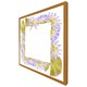 image 1 of Gold & purple flowers (Picture Frame) Brown | Oak | S