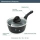 image 2 of Blackmoor 65740 Classic 18cm Saucepan with Tempered Glass Lid