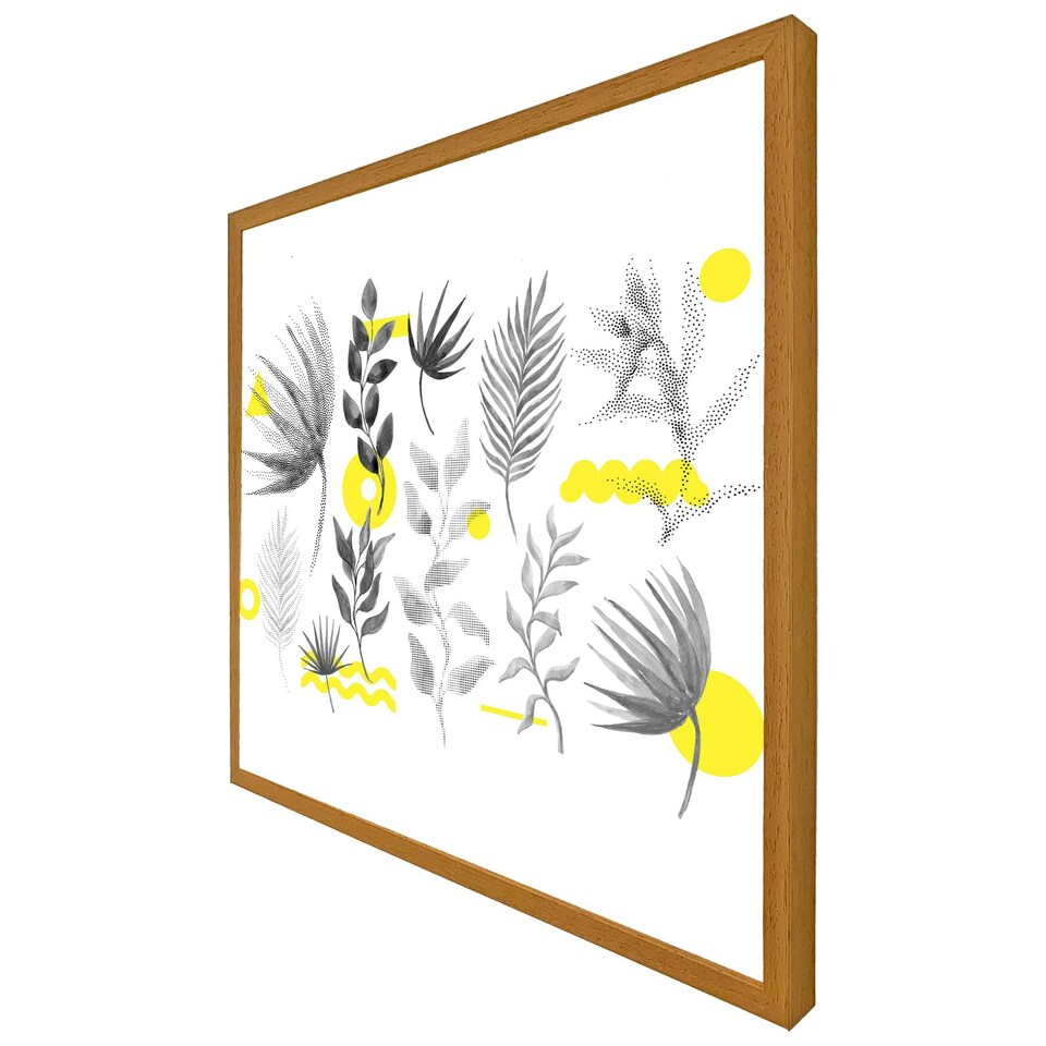 image 1 of Selection of leaves (Picture Frame) Grey | S