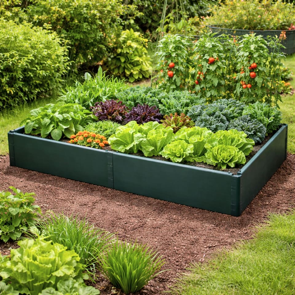 image 1 of GardenSkill Garden Raised Vegetable Bed 2.5x2.5x0.5m H - Modular Crop Flower Planter Frame - Ultra Deep 20 Inch Grow Box Trough