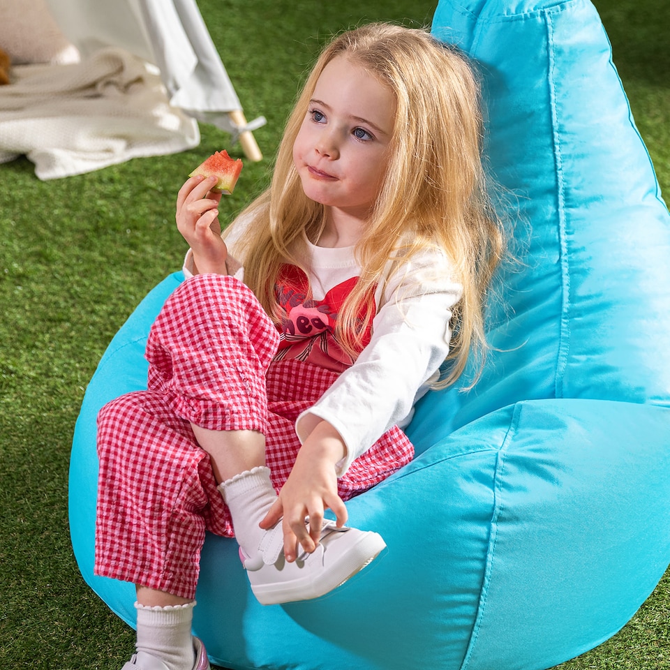 image 1 of Icon Kids Dalton High Back Indoor Outdoor Bean Bag, Aqua