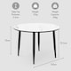 image 5 of VonHaus Round 4 Seater Marble Effect Dining Table