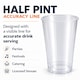 image 3 of Hero Disposable Half Pint Cups Polypropylene Tumblers Plastic Cups, Food Grade Cold Drink Cups with Rolled Rim, UKCA Marked, Lined Accurate Half Pint Measures, Recyclable Clear Party Cups | Clear | Clear | 50