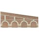image 1 of Hornby Mid Stepped Arched Retaining Walls X2 (Red Brick)