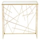 image 4 of Interiors By Premier Sleek Champagne Gold Finish Console Table With Mirror Top, Sturdy  Hallway Table, Decorative Surface Table Gold