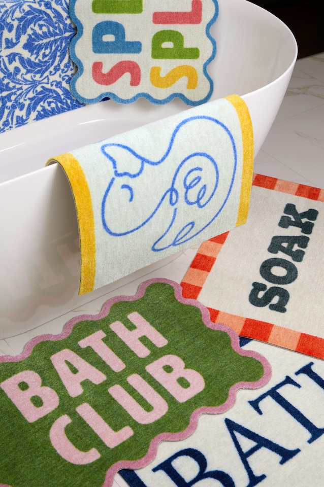 image 1 of My Mat Nylon Printed Bathroom Bright Soak Border 50x75