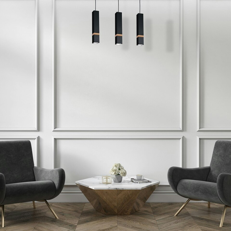 image 1 of Milagro Pendant Lamp Vidar Black 3XGU10