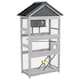 image 1 of PawHut Bird Cage w/ Stands for Finches, Parakeets, Small Birds - Grey