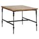 image 2 of Interiors by Premier Wood Top Coffee Table, Industrial Style Coffee table, Square Coffee Table, Wood Top Metal Coffee Table Cream