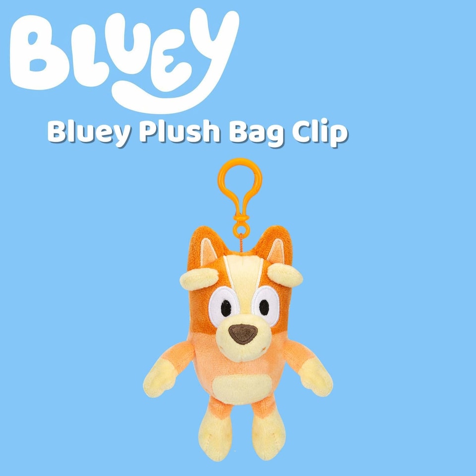 image 1 of PMS Bingo Plush Bag Clip - Orange, 12cm