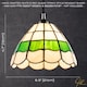 image 6 of Traditional Green and Amber Stained Glass Tiffany Pendant Lighting Shade | Green