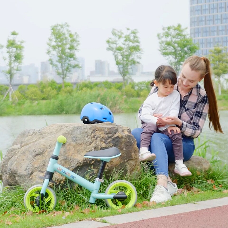 image 1 of AIYAPLAY 8 Baby Balance Bike with Adjustable Seat, Lightweight Training Bike for Children with EVA Wheels, Easy Installation, No Pedals, for Ages 18-48 Months - Green