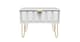 image 1 of Metro 1 Drawer Wide Bedside Table in White Matt (Ready Assembled) | White | White Matt