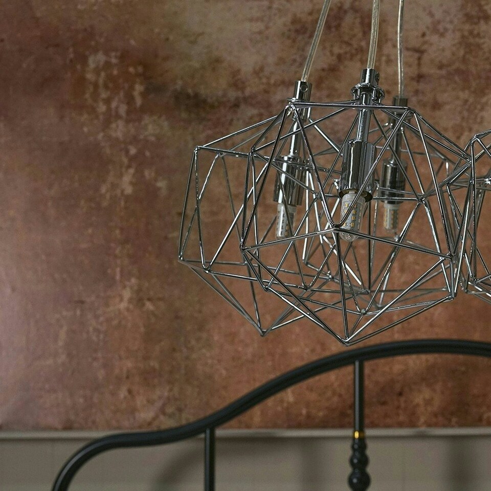 image 1 of ValueLights Jerome 5 Way Silver Ceiling Light Pendant