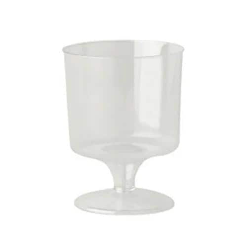 Clear Plastic Wine Goblet Glasses 170ml - Pack of 6