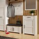 image 5 of Bohol 1 Door 1 Drawer Shoe Cabinet in Riviera Oak/White