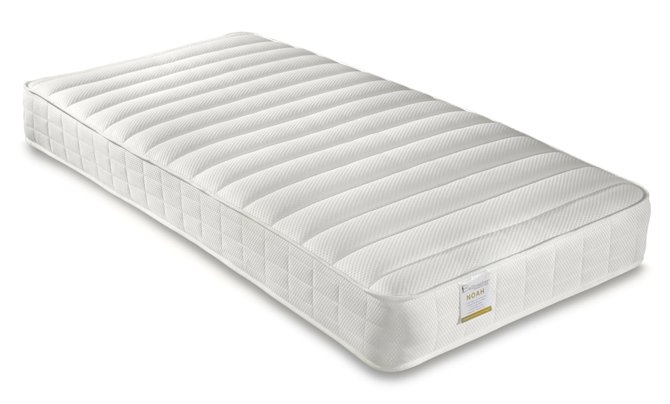 image 1 of Tyler Grey And White Guest Bed And Trundle With Noah Memory Foam Mattresses