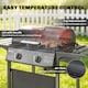image 5 of Outsunny Gas Burner Barbecue Grill, Garden BBQ Grill with Warming Rack | Black | Black | 99 x 56 x 95 cm