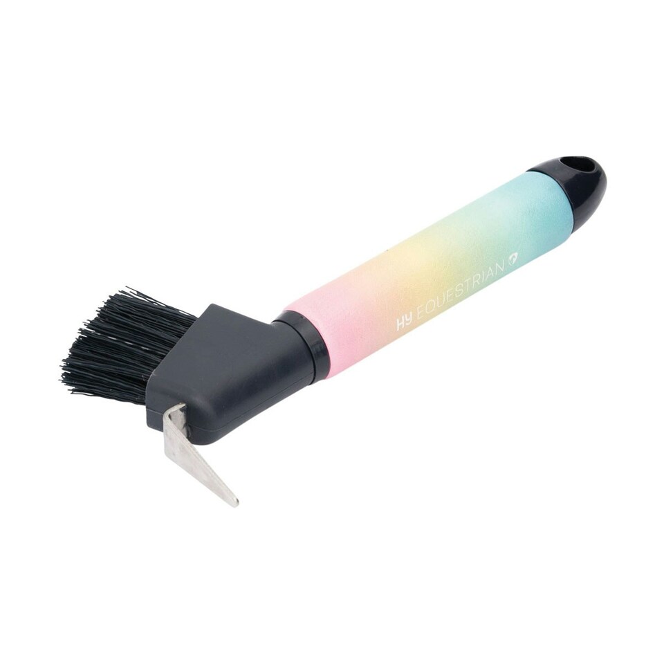 Hy Ombre Horse Hoof Pick & Brush - Pastel - One Size