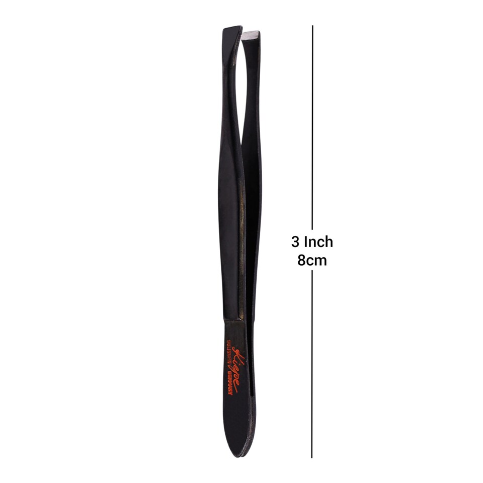 image 1 of Kiepe  - 0826 Tweezer Black Claw Tips 3 Inch (8cm)