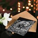 image 4 of Bear in Wildflower Meadow Black White Floral Birthday Greeting Card