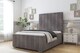 image 2 of Sloomy Radcliffe Slate Naples Bed Frame With Mattress With 50" Upholstered Headboard 5' King