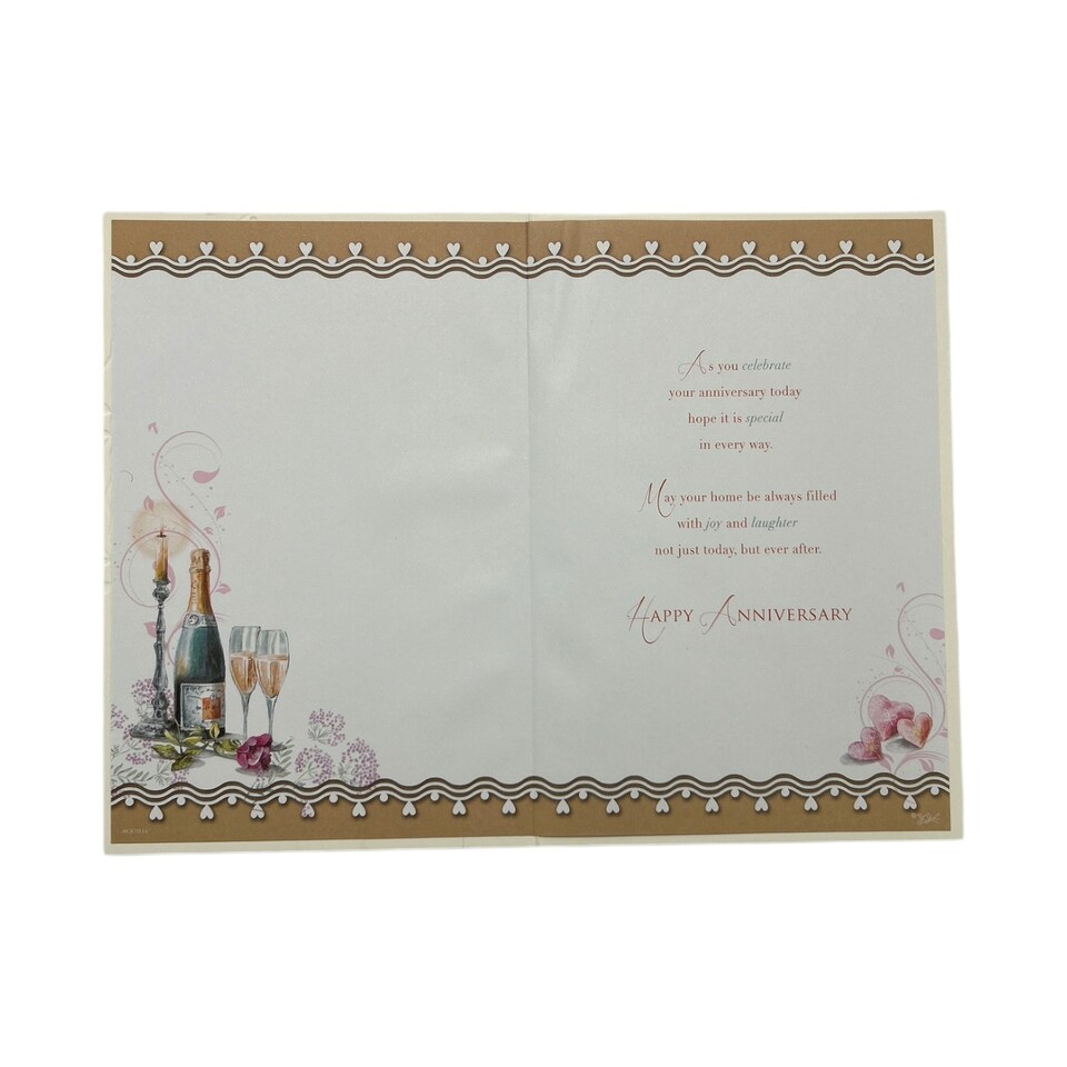 image 1 of For Dear Brother And Sister-In-Law Champagne Design Celebrity Style Anniversary Card
