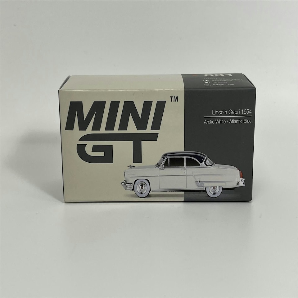 image 1 of Lincoln Capri 1954 Artic White Atlantic Blue LHD 1:64 Mini GT MGT00631L
