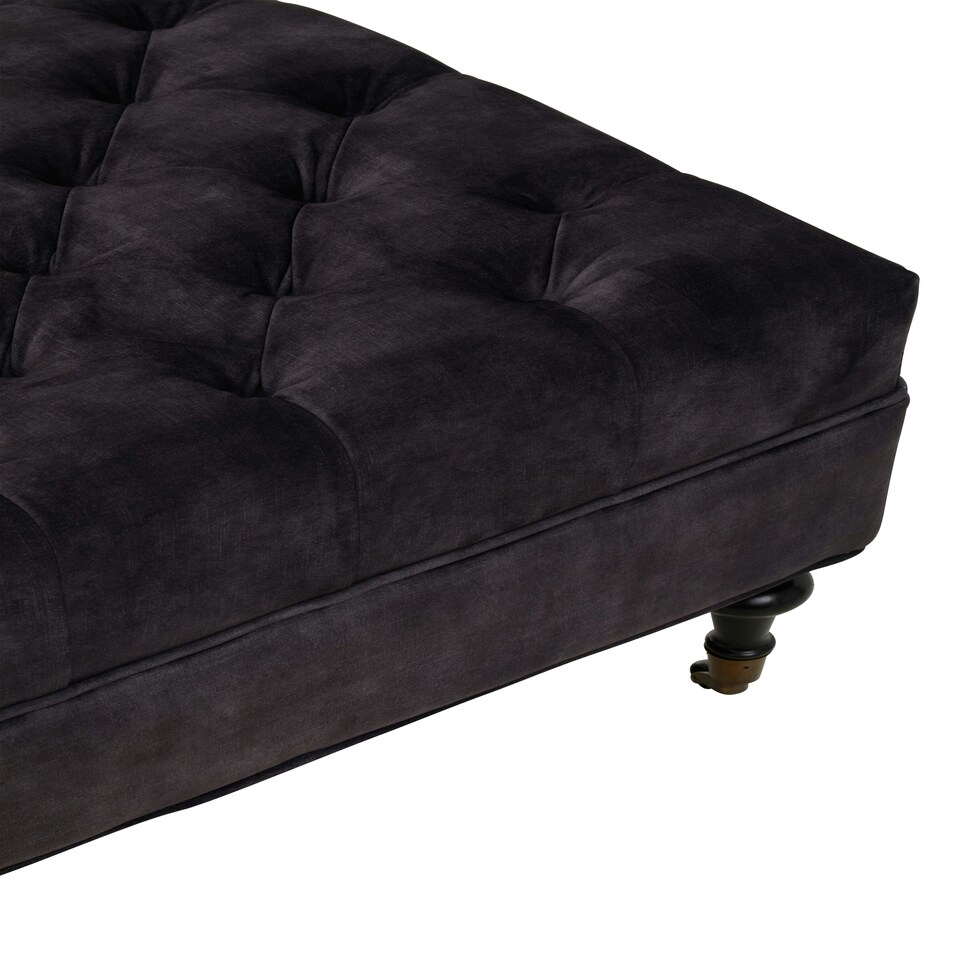 image 1 of Interiors by Premier Grey Velvet Ottoman Grey