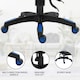 image 5 of Vinsetto Gaming Chair Ergonomic Reclining Manual Footrest Wheels Stylish Blue