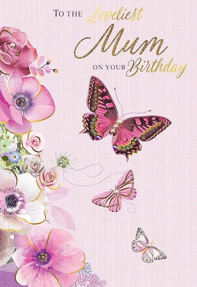 image 1 of Second Nature Mum Birthday Card 'to The Loveliest Mum on Your Birthday'.