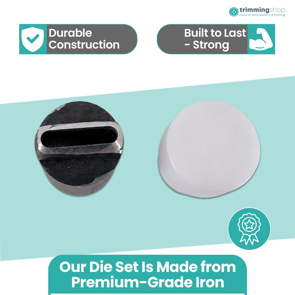 image 1 of 20mm Oval Shape Plastic Base Hole Cutter Die Set for DIY Projects