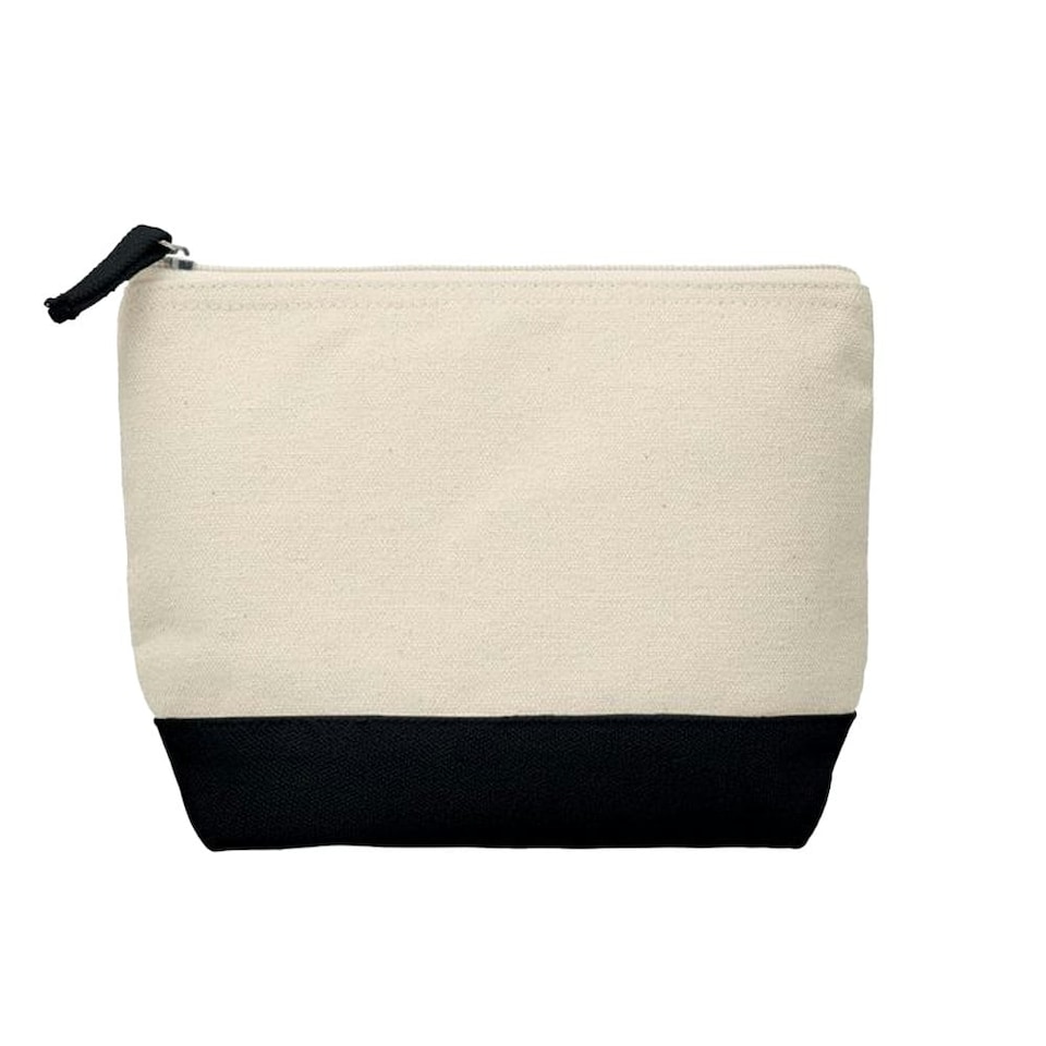 image 1 of MidOcean Kleuren Cotton Cosmetic Bag - Black/Beige - One Size | Black