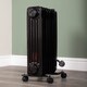 image 7 of 1500w 1.5kw 7 Fin Slim Line Black Oil Filled Radiator Heater