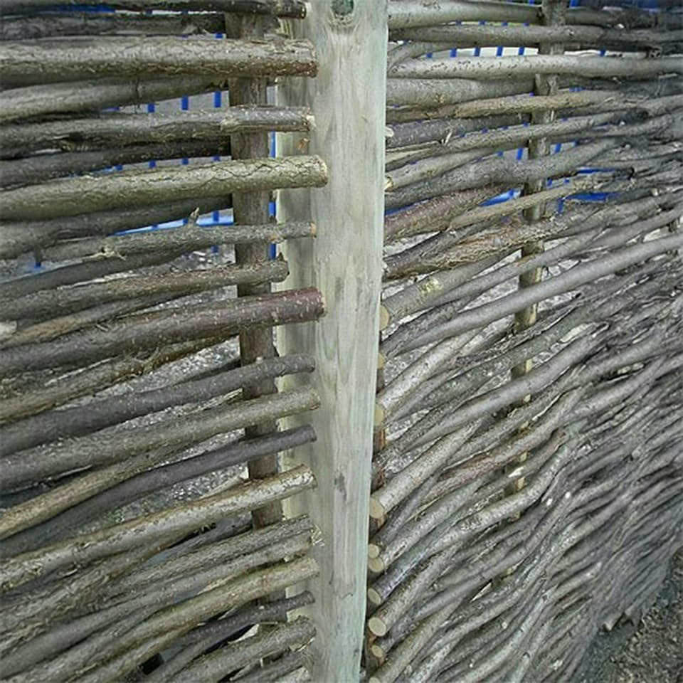 image 1 of Wooden Fence Post for Hazel and Willow Hurdle Fence Panels 1.67m