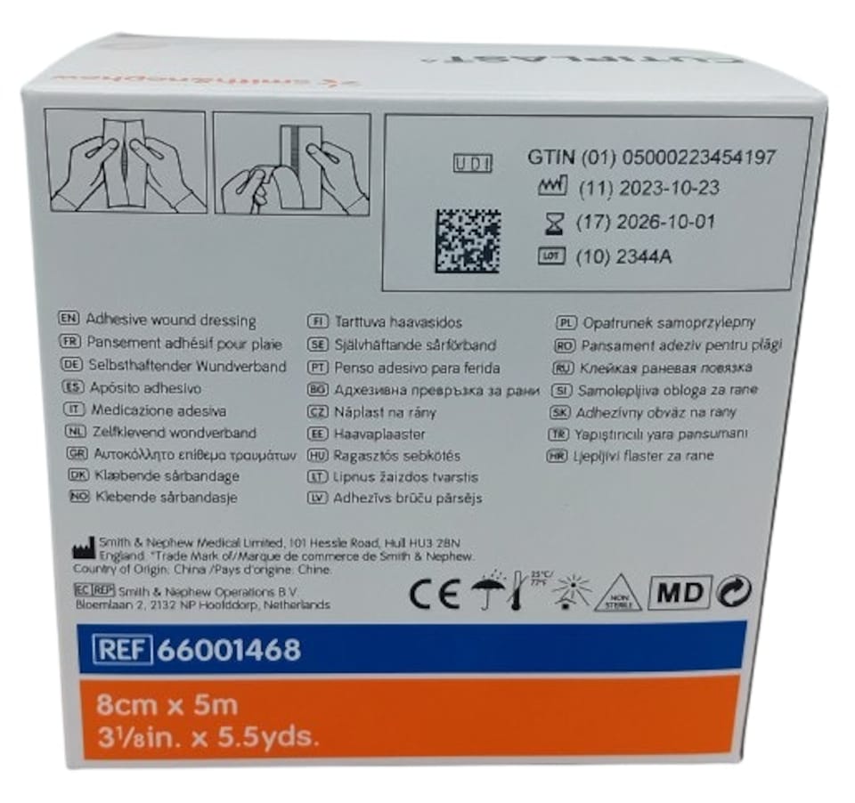 image 1 of Cutiplast Non-Sterile 8cm x 5m Single Roll