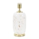 image 4 of ValueLights India White Confetti Glass Rounded Table Lamp Base