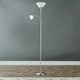 image 2 of ValueLights Mozz Brushed Chrome Mother & Child Floor Lamp & Bulbs Silver