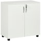image 1 of Vinsetto 2-Tier Locking Filing Cabinet Office Storage Cabinet, White
