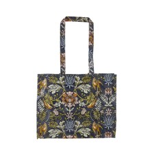 Ulster Weavers Finch & Flower Shoulder Bag - PVC  Navy