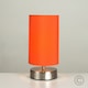 image 4 of ValueLights Francis Chrome Touch Table Lamp Orange Shade