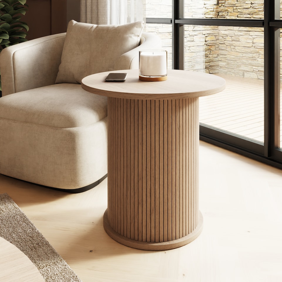 image 1 of Omari Side Table | Brown | Oak