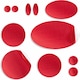 image 1 of aZengear Repair Patches for Jackets, Tent, Shoe, Gear - Waterproof, Self-Adhesive, Tear-Cold-Heat-Resistant (11 Pieces, Red)