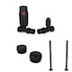 image 1 of Derry Bold - Black Thermostatic Radiator Valve & Installation Kit Straight 15mm