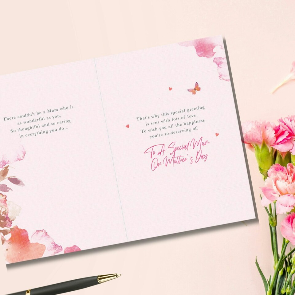 image 1 of Words 'n' Wishes Mother's Day Card for a Lovely Mum on Mother's Day, 23.5 x 16.5 cm,
